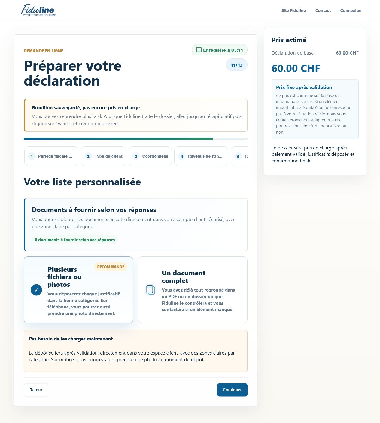 Consulter la liste personnalisée