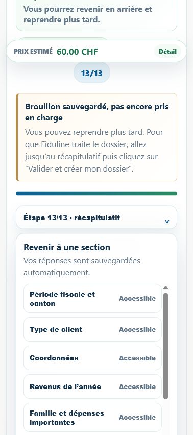 Revenir à une section