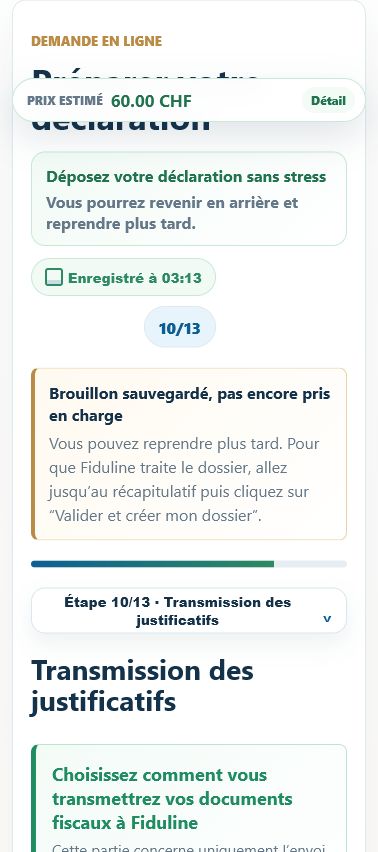 Choisir le dépôt des documents